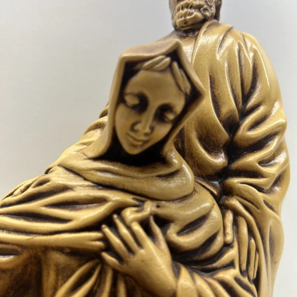 Vintage Atlantic Mold Holy Family Nativity Figurine Ceramic Christmas Decor